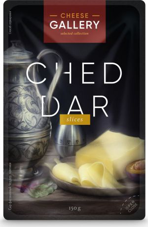 Cheese Gallery Сыр Чеддер, 50%, нарезка, 150 г