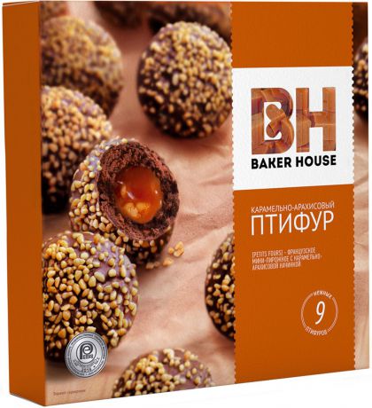 Baker House Птифур пирожные карамель с арахисом, 225 г