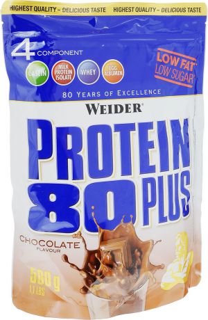 Протеин Weider "Protein 80 Plus", шоколад, 500 г