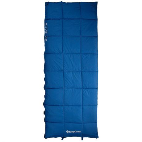 Спальный мешок-одеяло KingCamp "ACTIVE 250", цвет: синий. ks3103