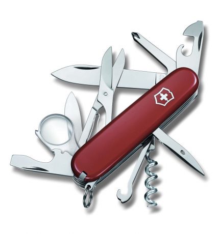 Нож перочинный Victorinox "Explorer", цвет: красный, 16 функций, 9,1 см