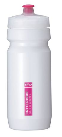 Бутылка для воды BBB "CompTank", велосипедная, цвет: белый, пурпурный, 550 мл