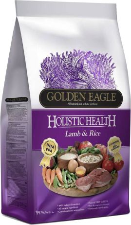 Корм сухой Golden Eagle Holistic Dog Adult Lamb&Rice, для взрослых собак, на основе ягненка и риса, 6 кг