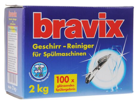 Средство для мытья посуды Bravix "Geschirr-Reiniger", 2 кг