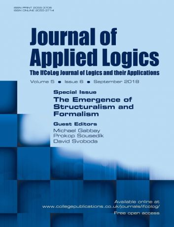 Journal of Applied Logics - IfCoLog Journal of Logics and their Applications. Volume 5, number 6. Special Issue. The Emergence of Structuralism and Formalism: September 2018