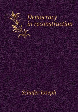 Schafer Joseph Democracy in reconstruction