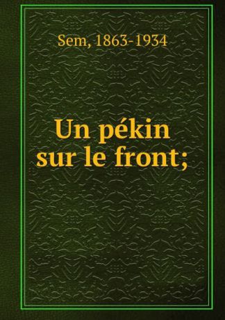 Sem Un pekin sur le front