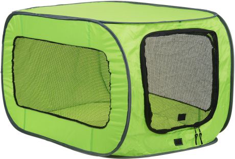 Домик переносной "SportPet Designs", для собак средних пород, цвет: зеленый, серый, 50,8 х 50 х 81,3 см
