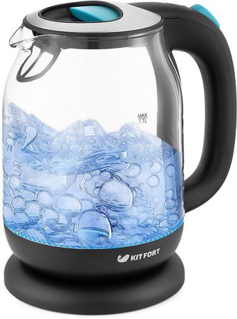 Электрический чайник Kitfort КТ-654-1, голубой