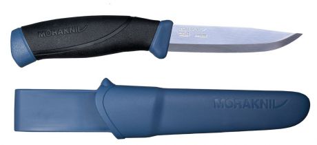 Нож туристический Morakniv Companion Navy Blue, черный, темно-синий