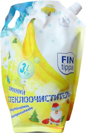 Жидкость стеклоомывателя зимняя FinTippa "Банан", до -10°С, 3 л