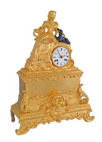 Старинные часы Часы каминные "Маркиза". Франция, эпоха Реставрации (около 1820 года)