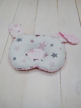 Детская подушка SISTERS CARE Подушка для новорожденных "Зайка", белый, розовый