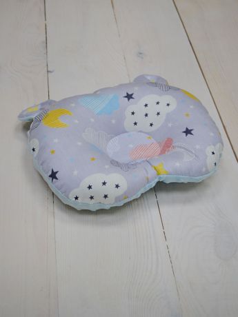 Детская подушка SISTERS CARE Подушка для новороденных "Мишка", голубой