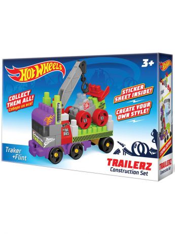 Пластиковый конструктор BAUER Машинка конструктор Hot wheels серия trailerz Traker + Flint