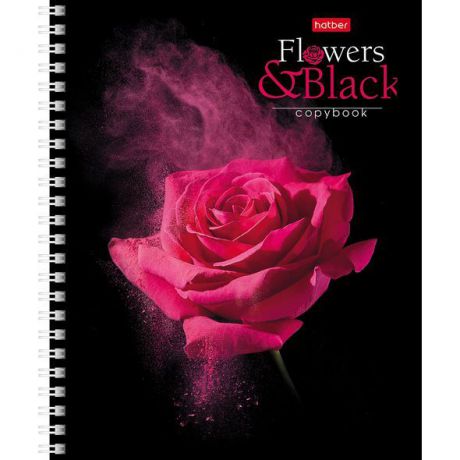 Тетрадь HATBER "Flower on black" 96 листов формат А5, 96