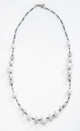 Колье/ожерелье бижутерное Antica Murrina "Минт 1", CO954A02, Муранское стекло, 81 см, белый