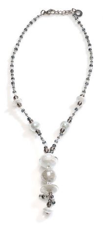 Колье/ожерелье бижутерное Antica Murrina "Минт 4", CO957A02, Муранское стекло, 45-50 см, белый