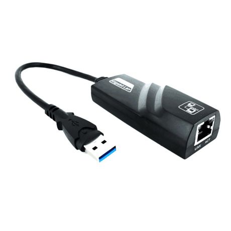 Адаптер-переходник Espada UsbGL, USB 3.0 to Gigabit Ethernet (1000 Мбит/с), черный