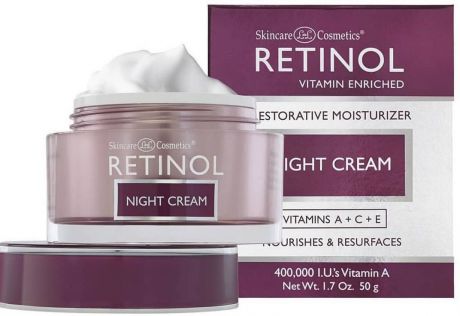 Ночной антивозрастной восстанавливающий крем Retinol, с ретинолом и комплексом витаминов С и Е, 48 мл
