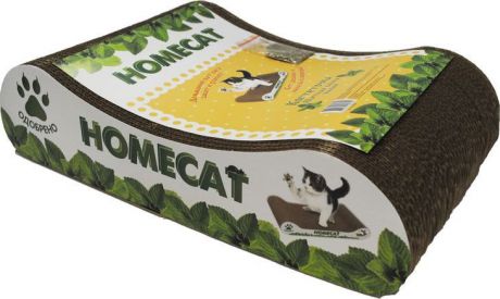 Когтеточка для кошек HomeCat Мятная волна, малая, 41 х 24 х 10 см