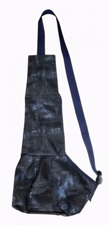 Переноска Теремок Сумка-переноска слинг для животных на одно плечо, принт - джинса, 31*14*46 см., темно-синий