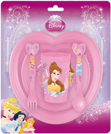Набор детской посуды Stor "Принцессы", цвет: розовый, 5 предметов