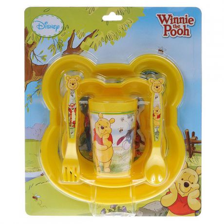 Набор детской посуды Stor "Винни-Пух", цвет: желтый, 5 предметов