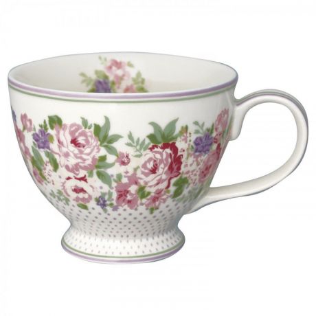 Чашка чайная Greengate Rose, STWTECROS0106, белый