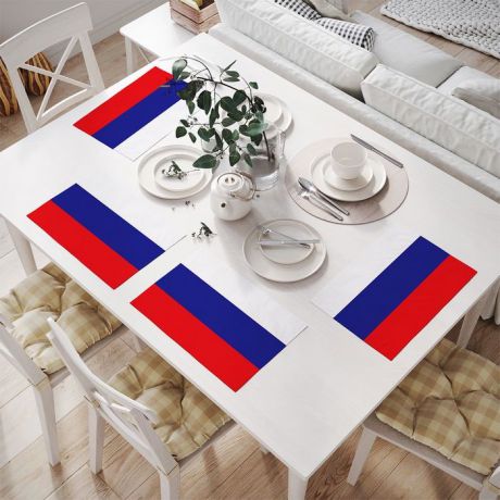 Комплект салфеток для сервировки JoyArty Российский флаг, 4 шт, 32х46 см