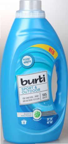 Жидкое средство для стирки Burti Sport & Outdoor для спортивной одежды и современных тканей, 122599, 1,45 л