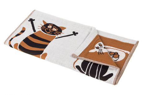 Полотенце для лица, рук или ног EL Casa Кошки, Хлопок