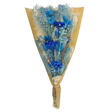 Цветы сухие и стабилизированные Букет Вертикаль, синий