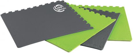 Защитный коврик под тренажеры Lite Weights, цвет: серый, зеленый