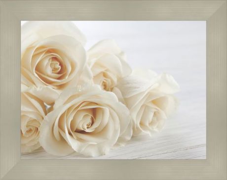 Картина Экорамка Букет белых роз 49x39, МДФ