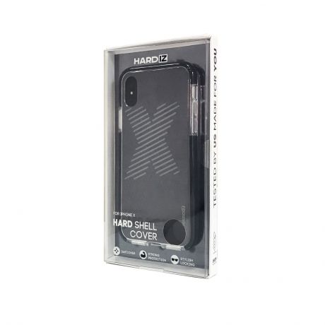 Чехол для сотового телефона HARDIZ HRD804102, прозрачный, черный