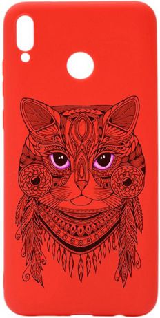 Чехол для сотового телефона GOSSO CASES для Honor 8X Max Soft Touch Art Grand Cat Red, красный