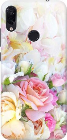 Чехол для сотового телефона GOSSO CASES для Xiaomi Redmi Note 7 с принтом "Нежные розы", белый