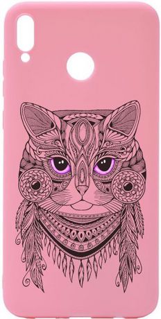 Чехол для сотового телефона GOSSO CASES для Honor 8X Max Soft Touch Art Grand Cat Pink, розовый
