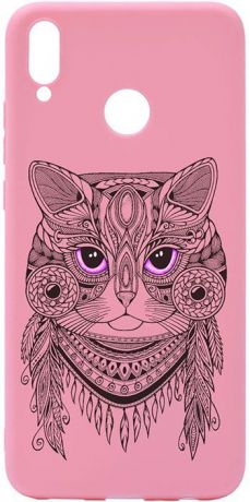 Чехол для сотового телефона GOSSO CASES для Honor 8X Soft Touch Art Grand Cat Pink, розовый
