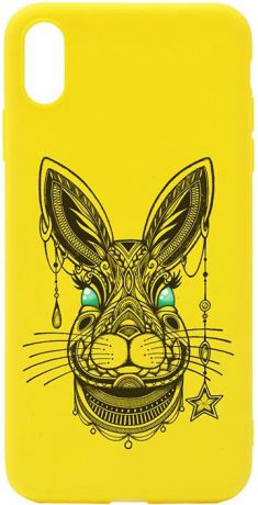 Чехол для сотового телефона GOSSO CASES для Apple iPhone XS Max Soft Touch Art Grand Rabbit Yellow, желтый