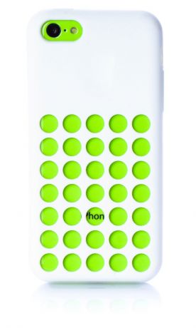 Чехол для сотового телефона iNeez накладка силикон с отверстиями white для Apple iPhone 5C, белый
