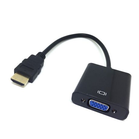 Адаптер-переходник Espada EHdmiVgawo , HDMI 19M to VGA 15 F, черный