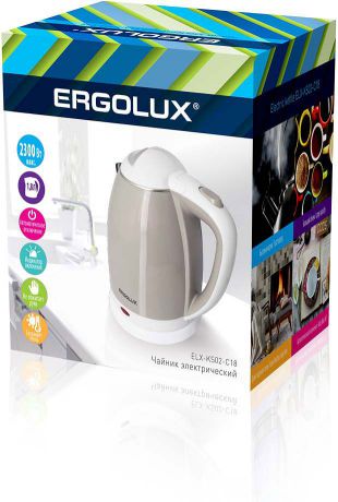 Электрический чайник Ergolux 13121, бежевый