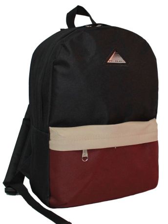 Рюкзак ООО "РАЙС" м-259-1-6-9, черный, бежевый, бордовый