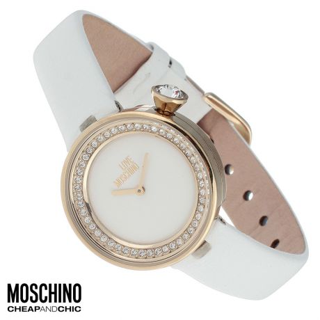 Часы женские наручные "Moschino", цвет: белый, золотой. MW0418