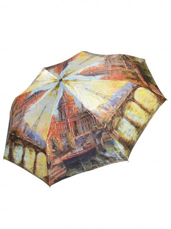 Зонт Ame Yoke Umbrella (Japan) Ok-58-сатин-2, золотой, оранжевый, коричнево-красный