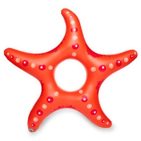Матрас надувной для плавания BigMouth Круг надувной Starfish, красный
