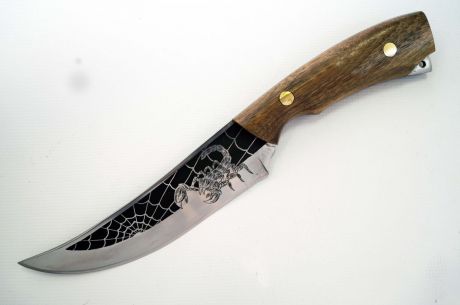 Нож туристический Скорпион, серый металлик