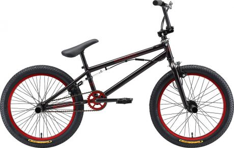 Велосипед BMX Stark'19 Madness BMX 2, черный, красный, диаметр колес 20